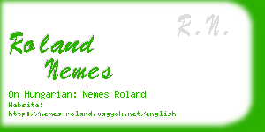 roland nemes business card